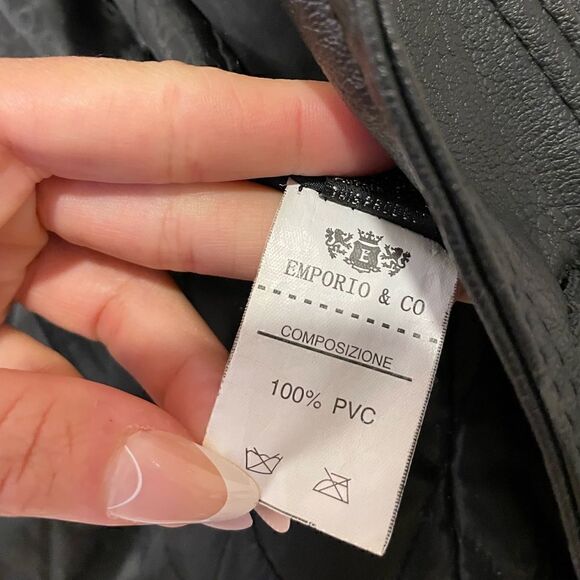 Emporio & Co Italian Button Down Leather Jacket - Picture 15 of 16